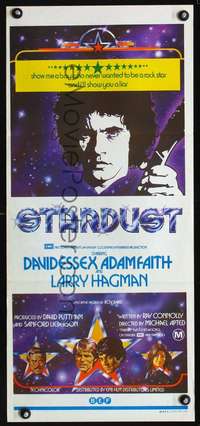 s082 STARDUST Australian daybill movie poster '74 David Essex, rock&roll