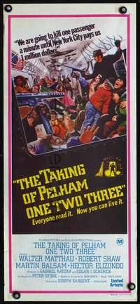 s069 TAKING OF PELHAM ONE TWO THREE Australian daybill movie poster '74