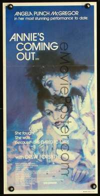 s064 TEST OF LOVE Australian daybill movie poster '84 Annie's Coming Out!