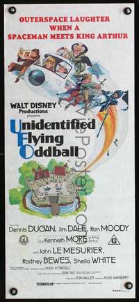s033 UNIDENTIFIED FLYING ODDBALL Australian daybill movie poster '79 Disney