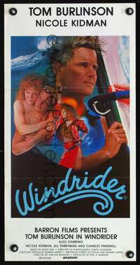 s013 WINDRIDER Australian daybill movie poster '87 early Nicole Kidman!