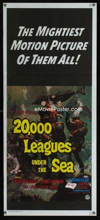 s599 20,000 LEAGUES UNDER THE SEA Australian daybill movie poster R70s Verne