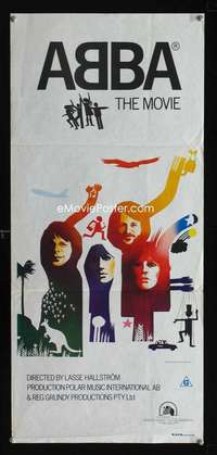 s592 ABBA: THE MOVIE Australian daybill movie poster '77 Swedish pop rock!