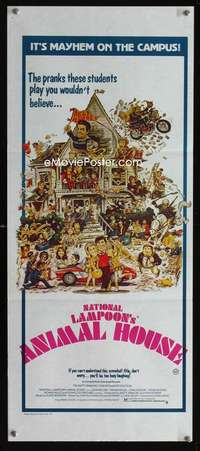 s568 ANIMAL HOUSE Australian daybill movie poster '78 John Belushi, Landis