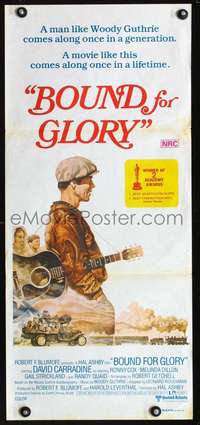 s527 BOUND FOR GLORY Australian daybill movie poster '76 David Carradine