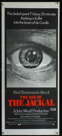 s450 DAY OF THE JACKAL Australian daybill movie poster '73 Fred Zinnemann