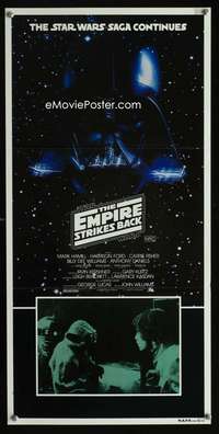 s408 EMPIRE STRIKES BACK Australian daybill movie poster '80 George Lucas