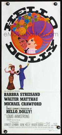 s323 HELLO DOLLY Australian daybill movie poster '70 Streisand, Matthau