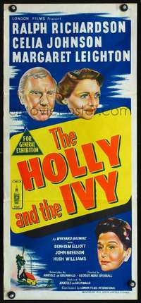 s315 HOLLY & THE IVY Australian daybill movie poster '54 Ralph Richardson