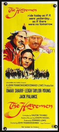 s311 HORSEMEN Australian daybill movie poster '71 Sharif, Frankenheimer