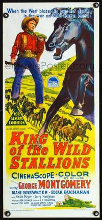 s274 KING OF THE WILD STALLIONS Australian daybill movie poster '59