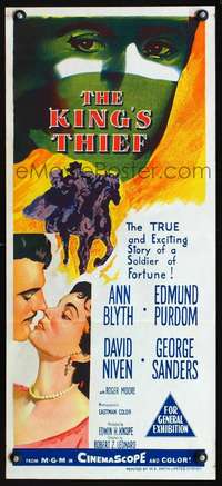 s272 KING'S THIEF Australian daybill movie poster '55 Ann Blyth, Purdom