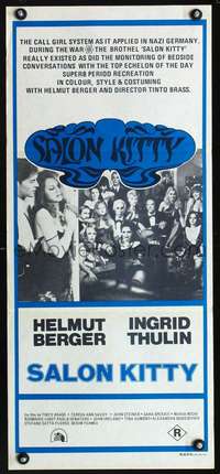 s242 MADAM KITTY Australian daybill movie poster '76 depraved & damned!
