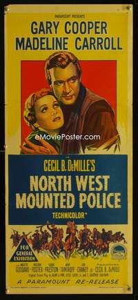 s204 NORTH WEST MOUNTED POLICE Australian daybill movie poster R58 DeMille
