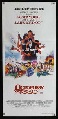 s203 OCTOPUSSY Australian daybill movie poster '83 Moore as James Bond!