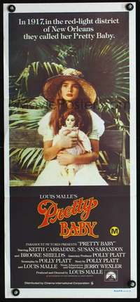 s167 PRETTY BABY Australian daybill movie poster '78 young Brooke Shields