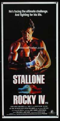 s134 ROCKY IV Australian daybill movie poster '85 Stallone, boxing!