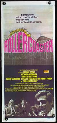 s133 ROLLERCOASTER Australian daybill movie poster '77 George Segal