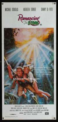 s132 ROMANCING THE STONE Australian daybill movie poster '84 Zemeckis
