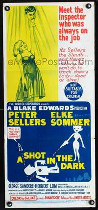 s113 SHOT IN THE DARK Australian daybill movie poster '64 Blake Edwards
