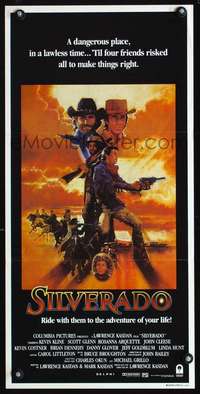 s110 SILVERADO Australian daybill movie poster '85 Kevin Kline, Costner