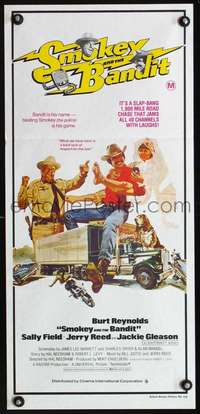 s106 SMOKEY & THE BANDIT Australian daybill movie poster '77 Burt Reynolds