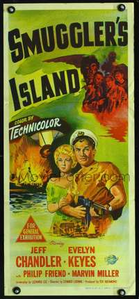 s104 SMUGGLER'S ISLAND Australian daybill movie poster '51 Evelyn Keyes