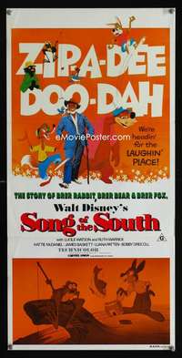 s097 SONG OF THE SOUTH Australian daybill movie poster R80s Disney, Remus