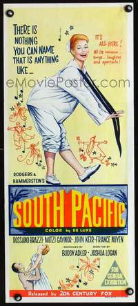 s095 SOUTH PACIFIC Australian daybill movie poster '59 classic musical!