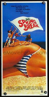s092 SPRING BREAK Australian daybill movie poster '83 classic sexy image!