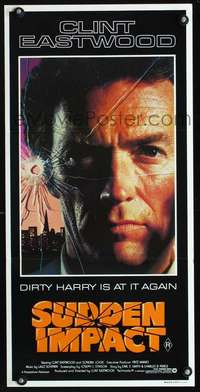 s077 SUDDEN IMPACT Australian daybill movie poster '83 Eastwood,Dirty Harry
