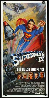 s074 SUPERMAN IV Australian daybill movie poster '87 Christopher Reeve