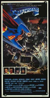 s076 SUPERMAN II Australian daybill movie poster '81 Christopher Reeve