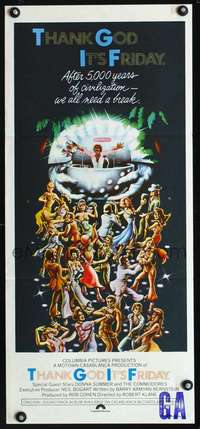 s063 THANK GOD IT'S FRIDAY Australian daybill movie poster '78 Donna Summer