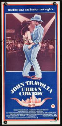 s029 URBAN COWBOY Australian daybill movie poster '80 Travolta, Winger