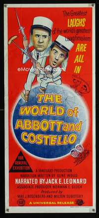 s011 WORLD OF ABBOTT & COSTELLO Australian daybill movie poster '65
