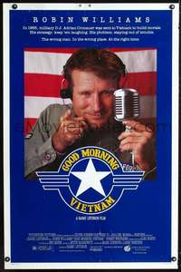 t194 GOOD MORNING VIETNAM one-sheet movie poster '87 Robin Williams
