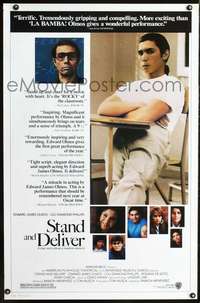 t475 STAND & DELIVER style B one-sheet movie poster '87 Edward James Olmos