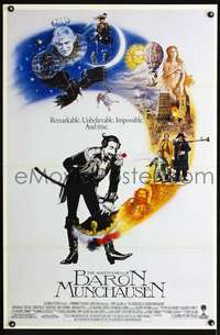 t016 ADVENTURES OF BARON MUNCHAUSEN one-sheet movie poster '89 Gilliam