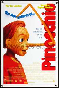 t018 ADVENTURES OF PINOCCHIO DS one-sheet movie poster '96 great image!