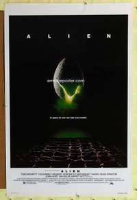 t023 ALIEN one-sheet movie poster '79 Ridley Scott sci-fi classic!
