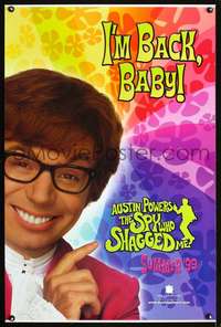 t040 AUSTIN POWERS: THE SPY WHO SHAGGED ME #2 DS one-sheet movie poster '99