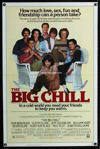 t052 BIG CHILL one-sheet movie poster '83 Lawrence Kasdan classic!