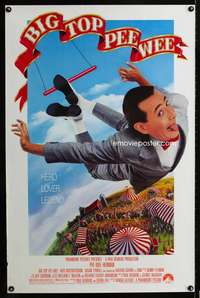 t054 BIG TOP PEEWEE one-sheet movie poster '88 Paul Reubens, cult classic!