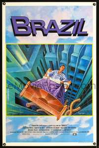 t068 BRAZIL int'l one-sheet movie poster '85 Terry Gilliam, Lagarrigue art!
