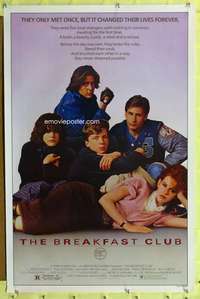 t069 BREAKFAST CLUB one-sheet movie poster '85 John Hughes, cult classic!