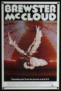 t070 BREWSTER McCLOUD style B one-sheet movie poster '71 Altman, astrodome!
