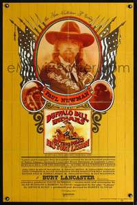 t075 BUFFALO BILL & THE INDIANS advance one-sheet movie poster '76 Newman