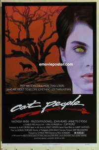 t081 CAT PEOPLE one-sheet movie poster '82 creepy Nastassja Kinski!