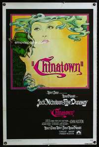 t084 CHINATOWN one-sheet movie poster '74 Jack Nicholson, Roman Polanski
